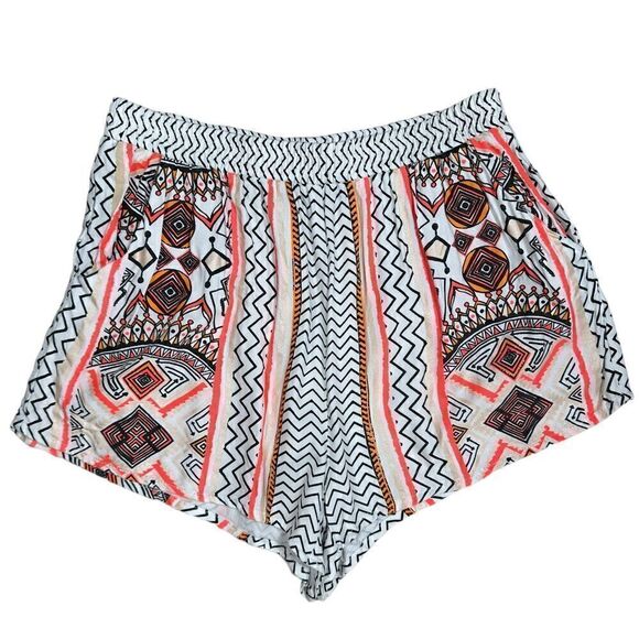 MINKPINK Space Cowboy Neon Orange Multi Color Pull On Short - Picture 6 of 10